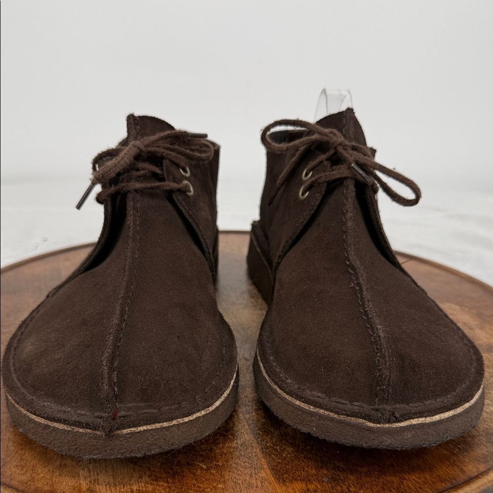 Clarks Originals Boots Mens 11.5 M Desert Trek Brown Suede Chukka Moccasin - Picture 2 of 11